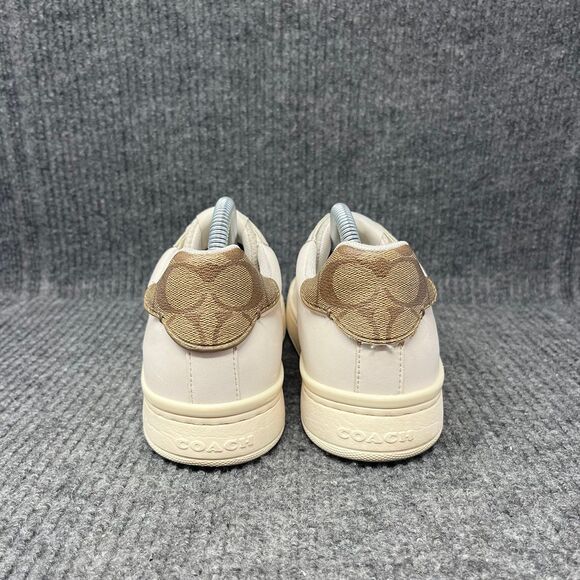 Coach Clip Low Top Lace Up Sneakers Cream White Women’s 9.5 B - Picture 4 of 8